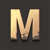 3D metal text