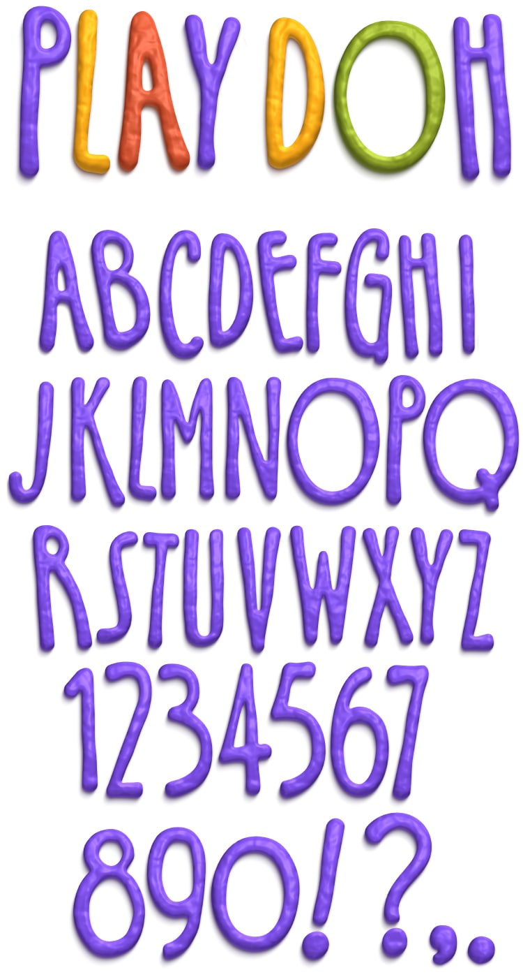 Free Plasticine Alphabet