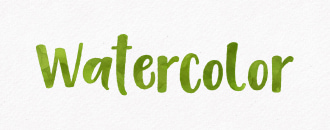 Watercolor text design