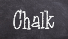 White chalk lettering