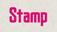 Stamp style typography
