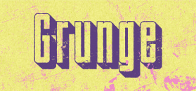 3D grunge text