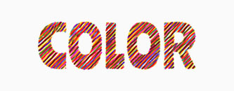 Color strokes typography.
