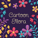 Cartoon flora lettering