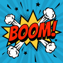 Boom call-out comics text