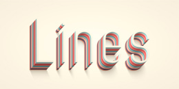 Linear depth text