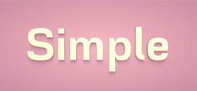 Simple text design