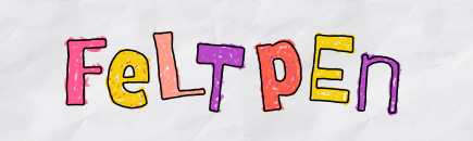 Felt tip pen coloring letters