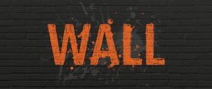 Wall paint typography