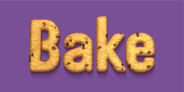 Biscuit lettering