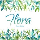 Flower typography greeting card.