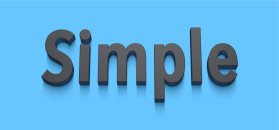 Black 3D lettering