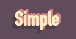 Simple 3D lettering