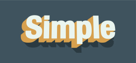 Yellowish 3D lettering