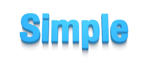 Blue 3D lettering