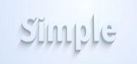 Plain 3D text design