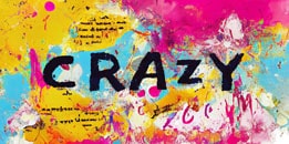 Urban street text art.