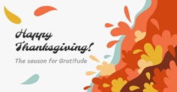 Happy Thanksgiving greeting card.
