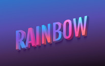 3D text gradient.
