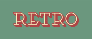 Retro 3D typography