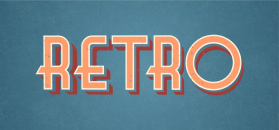 Retro 3D text