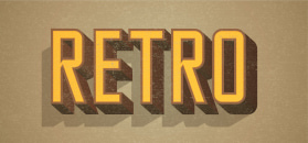 Retro text style