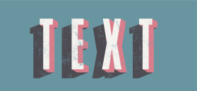 3D retro text