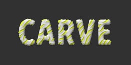 Hand carved typography