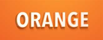 Orange 3D text design