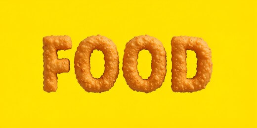 Create fried nuggets typography with Art Text template.