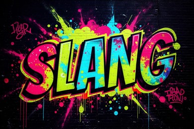Color explosion graffiti text effect.