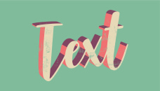 Vintage 3D letters