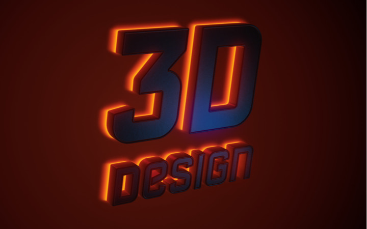 3D typography sample made in Art Text.
