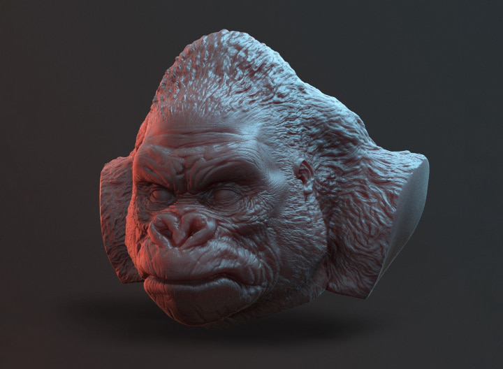 King Kong 3D model created in ZBrush.
