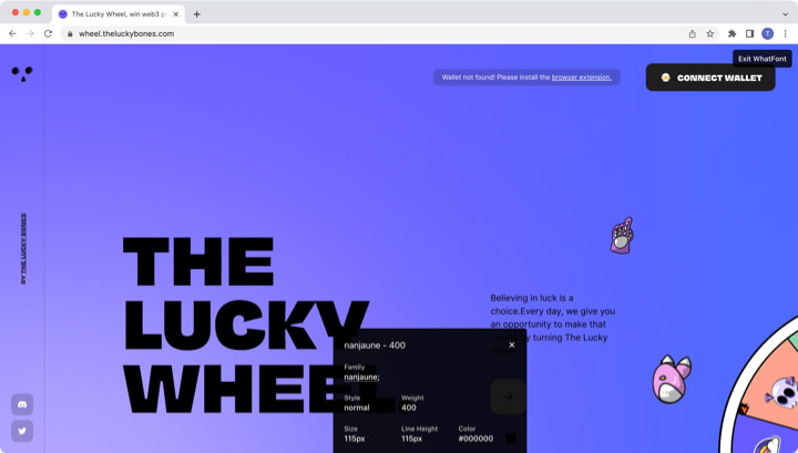What Font work example.