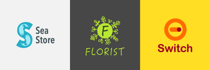 Different logo colors illustration.