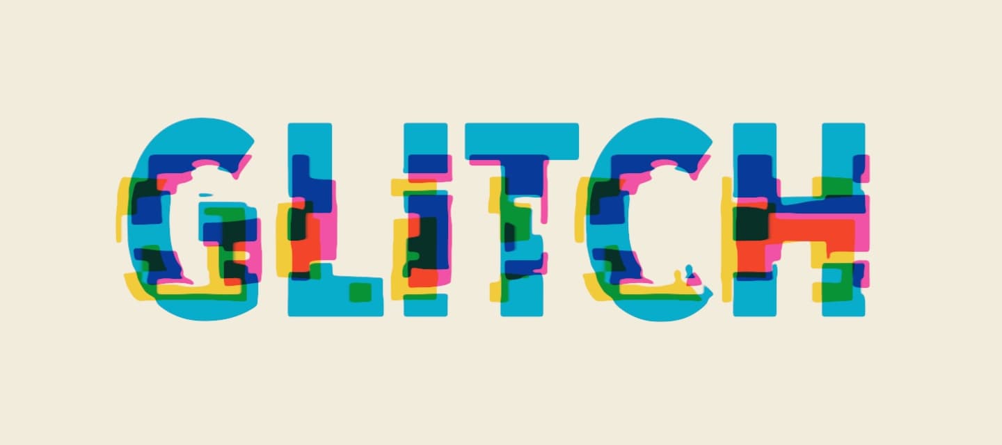 An example of color glitch typography.