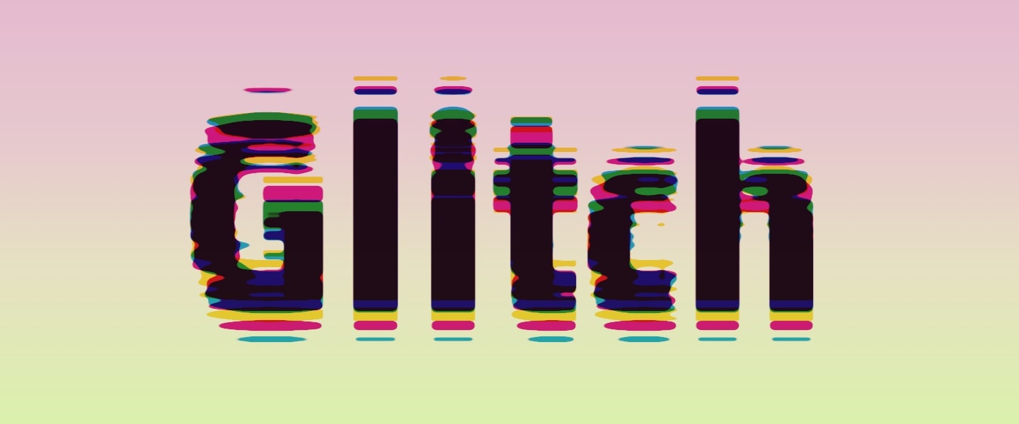 Glitch text effect.