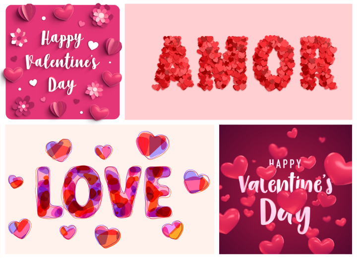 Valentine text effect templates