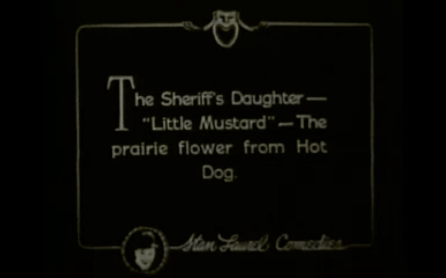 Inter-title from the silent western — example of early kinetic typography.