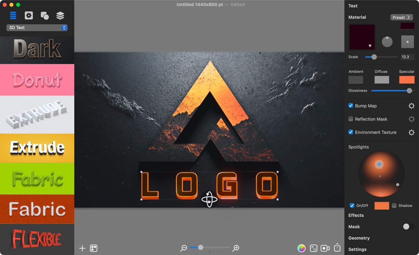 Design brand logos with Art Text.