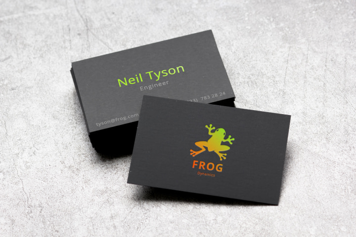 Logo with negative space example.