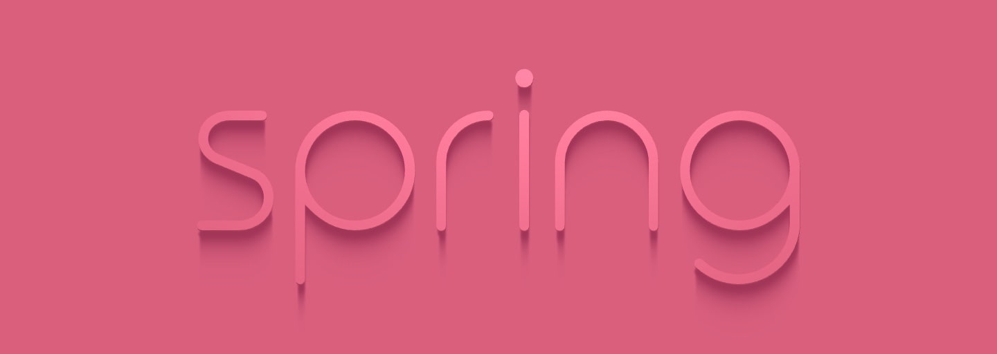 Honeysuckle color of the year 2011 in 3D text design.