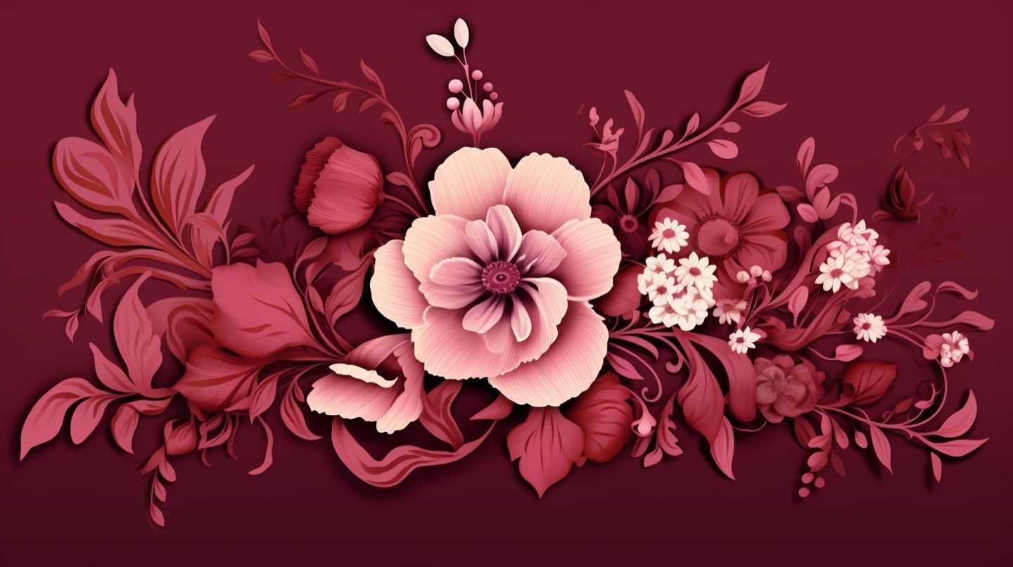 Illustration with Marsala color of the year 2015.