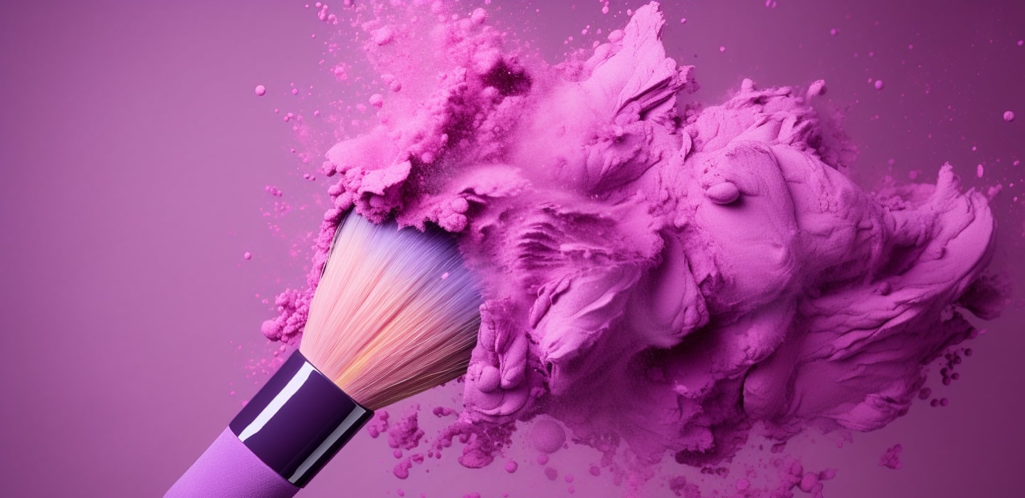 Radiant Orchid color of the year 2014 in ad design.