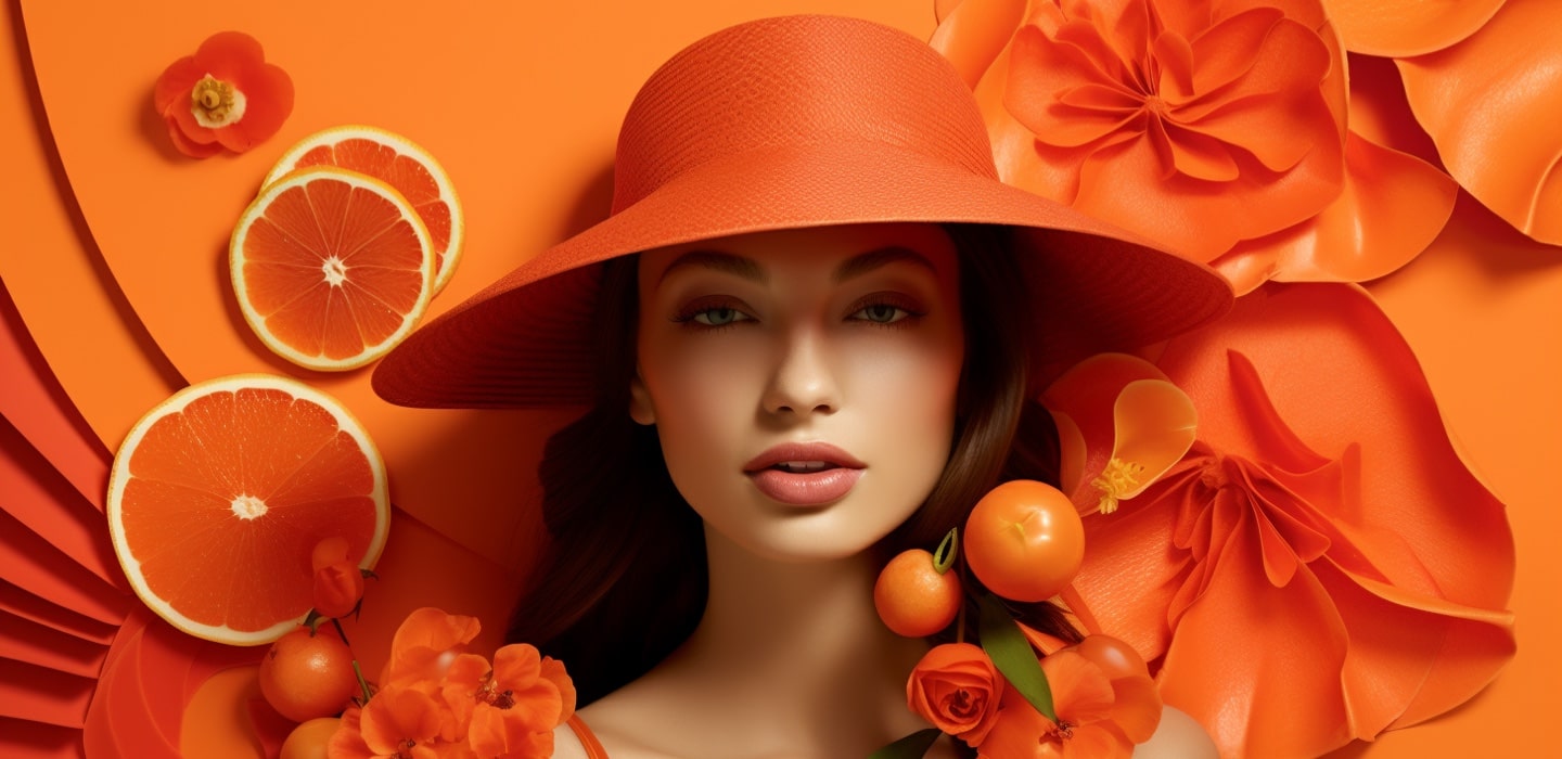 Photography art with Tangerine Tango colors.
