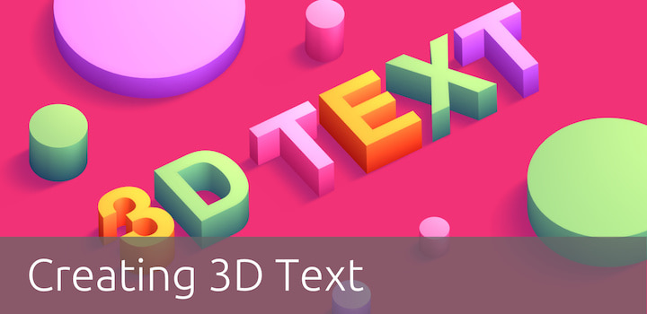 3D text typography.