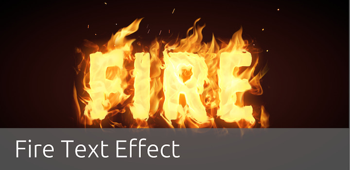 True fire text effect.