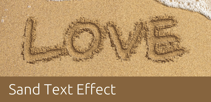 Writing on sand text effeсt.