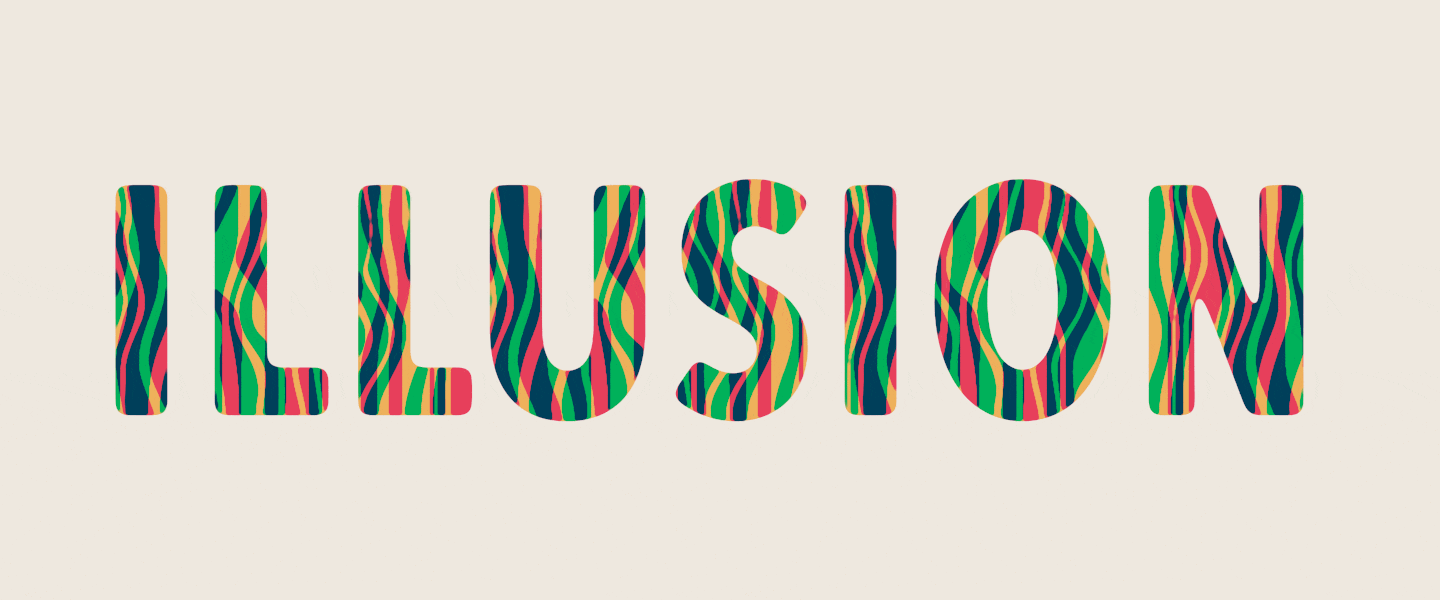 Shapeshifting text effect creates illusion text animation.